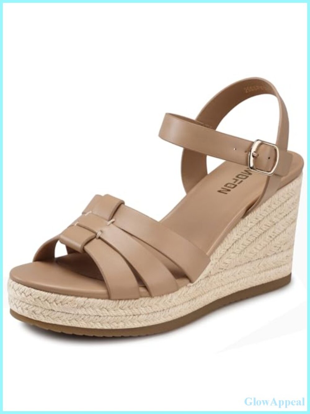 Wedge Sandals Women Dressy Platform Espadrilles Open Toe Strappy Faux Leather